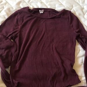 Long sleeve crop top